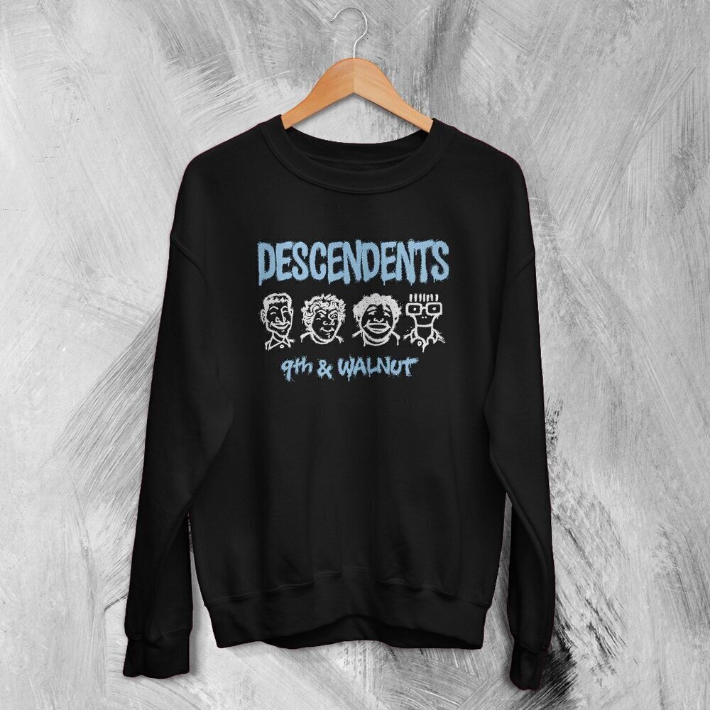 Descendents 9th Walnut Logo Punk Rock Band Cartoon Tour Retro Music Sweatshirt